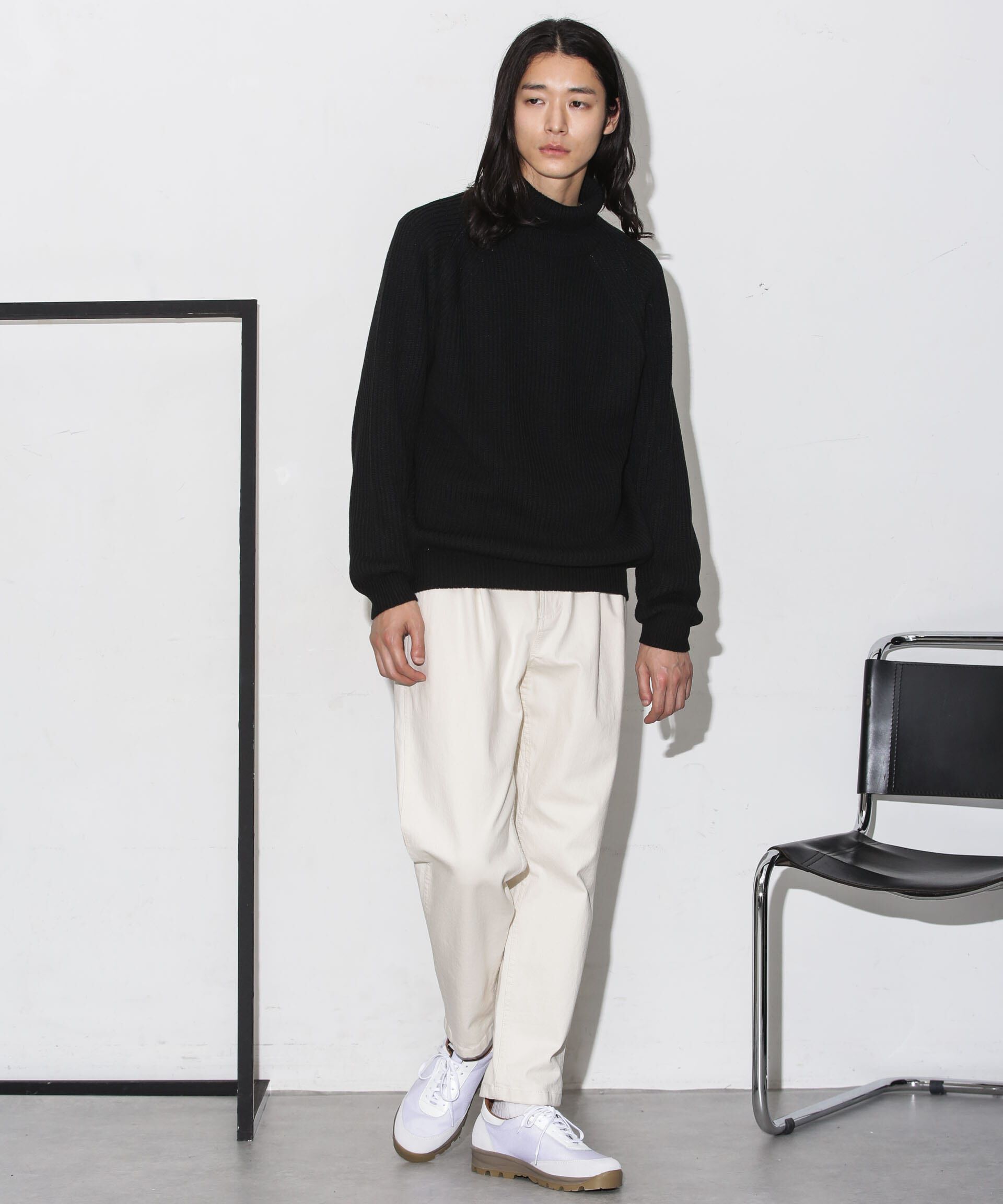 nano･universe「ベーシック畦編みタートルニット」|ニット・セーター|