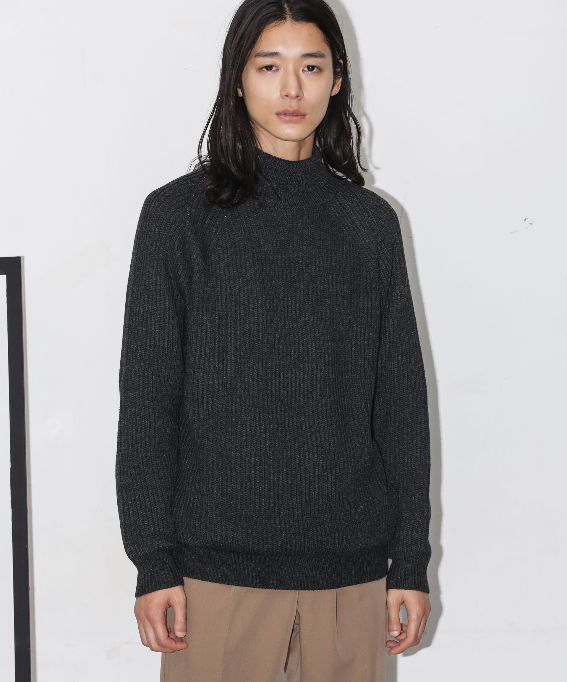 nano･universe「ベーシック畦編みタートルニット」|ニット・セーター|