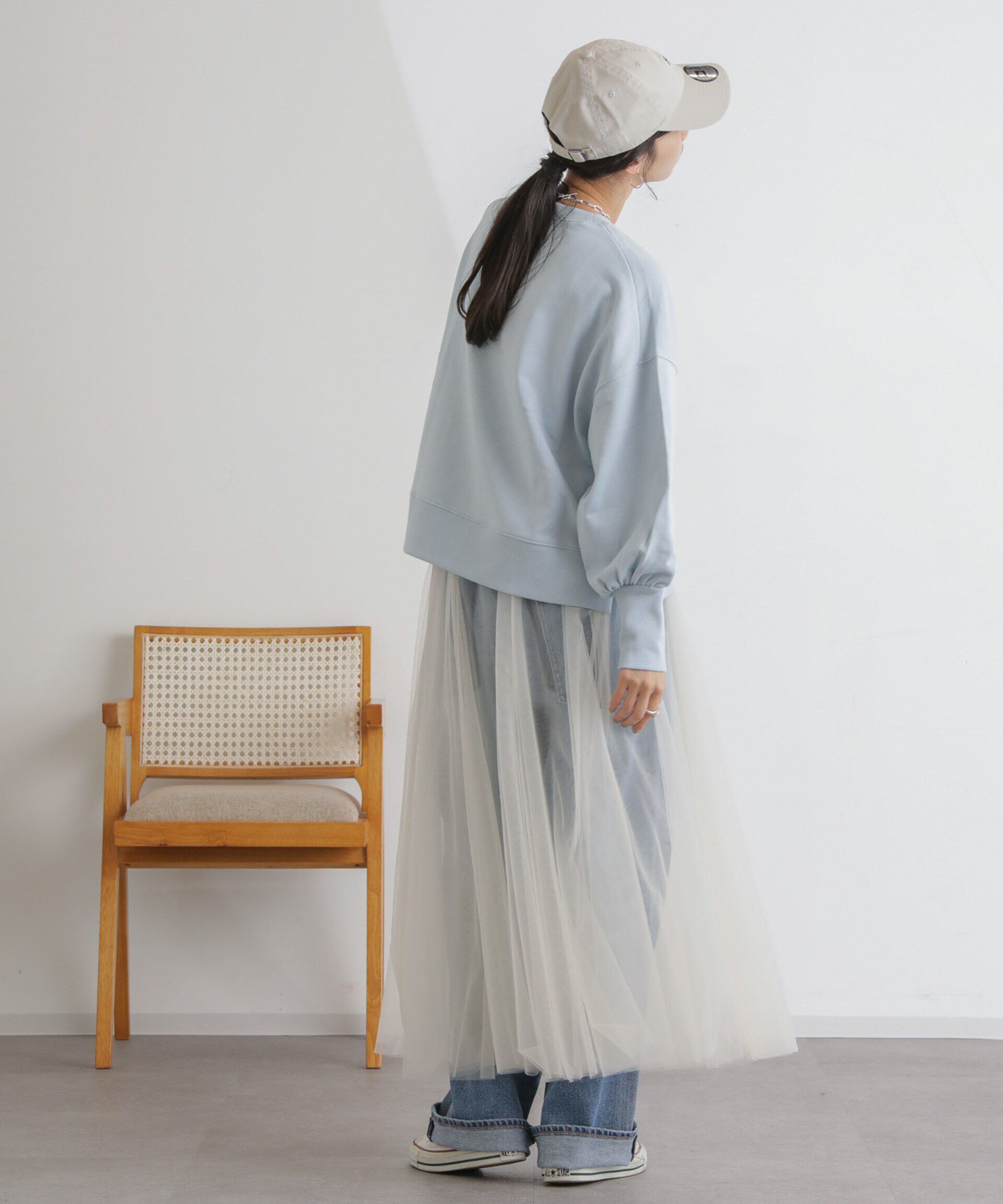 nano･universe「2wayレイヤードチュールスカート」|スカート|