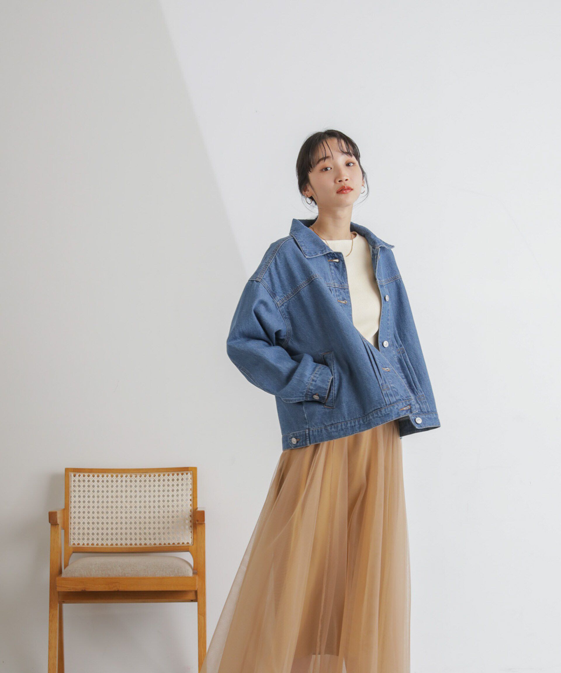 nano･universe「2wayレイヤードチュールスカート」|スカート|