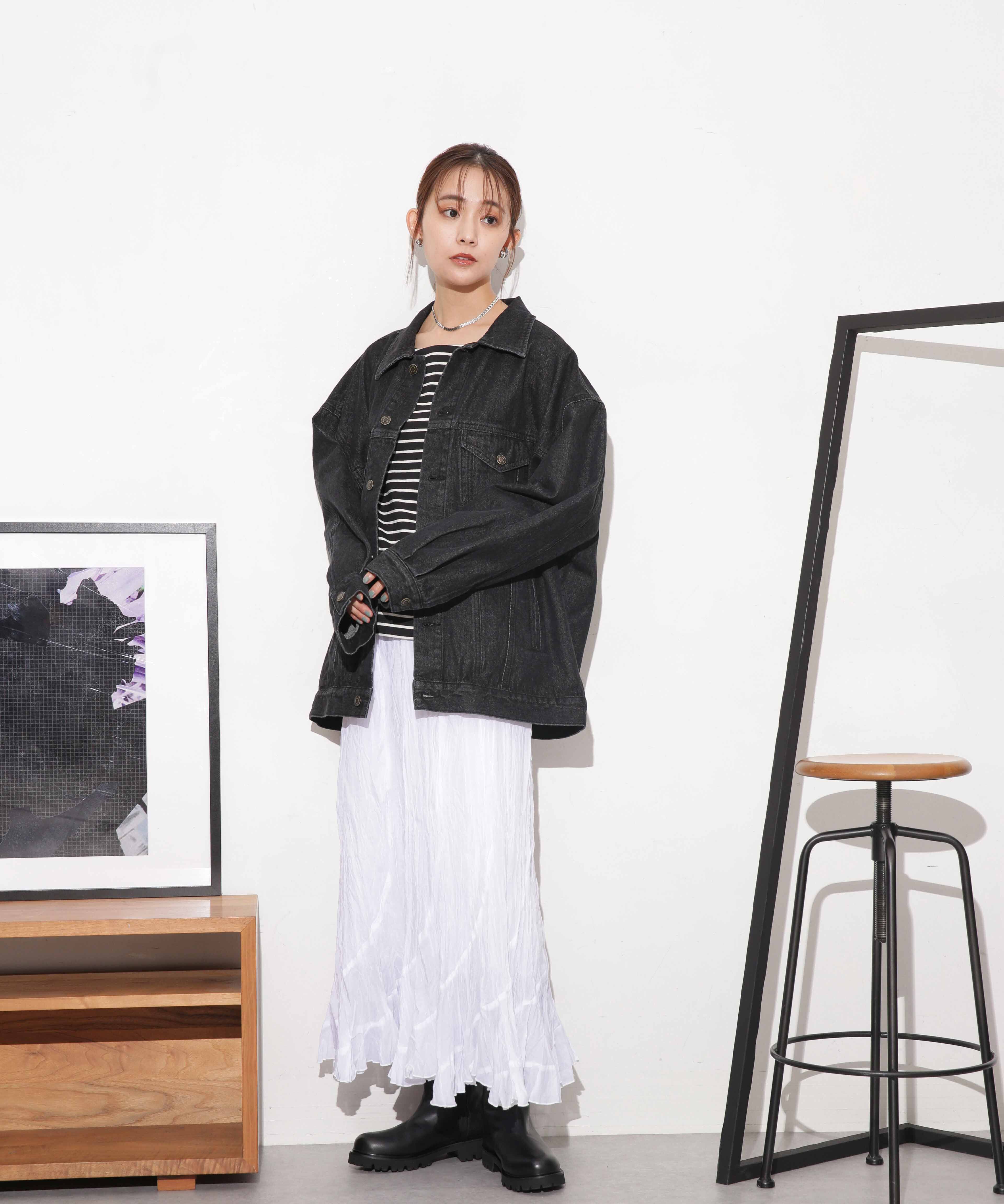 nano･universe「WEB限定/ボーダーワイドドロップトップス」|Tシャツ・カットソー|