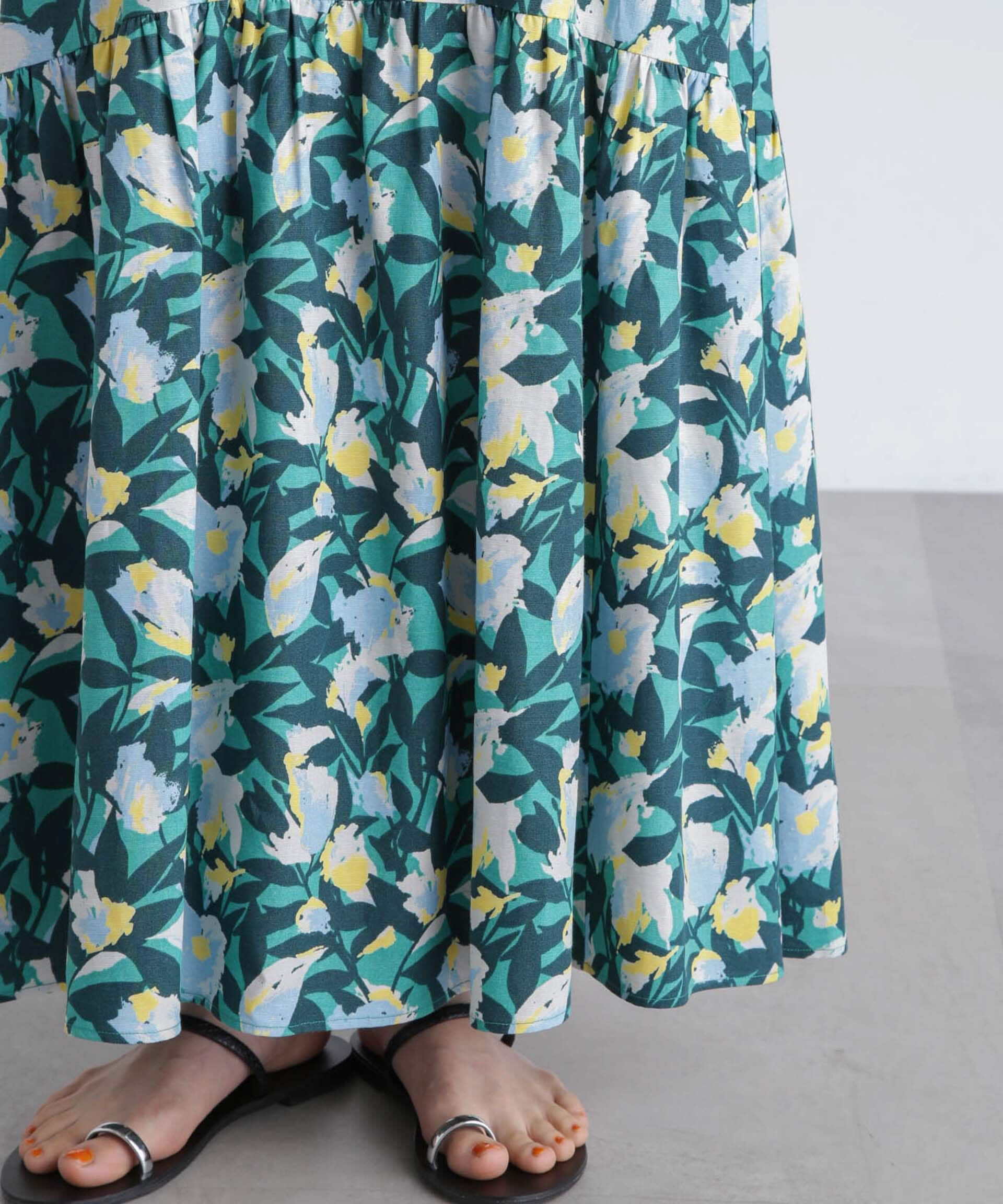 nano･universe「ボタニカルプリントキャミワンピース」|ワンピース|