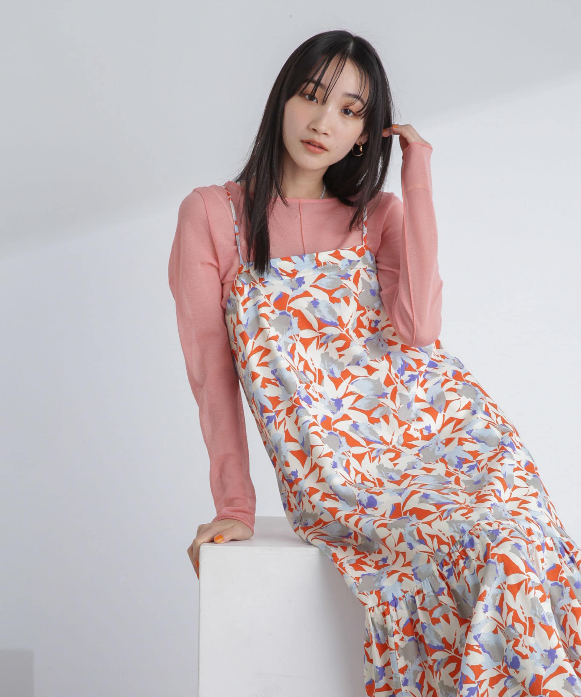 nano･universe「ボタニカルプリントキャミワンピース」|ワンピース|