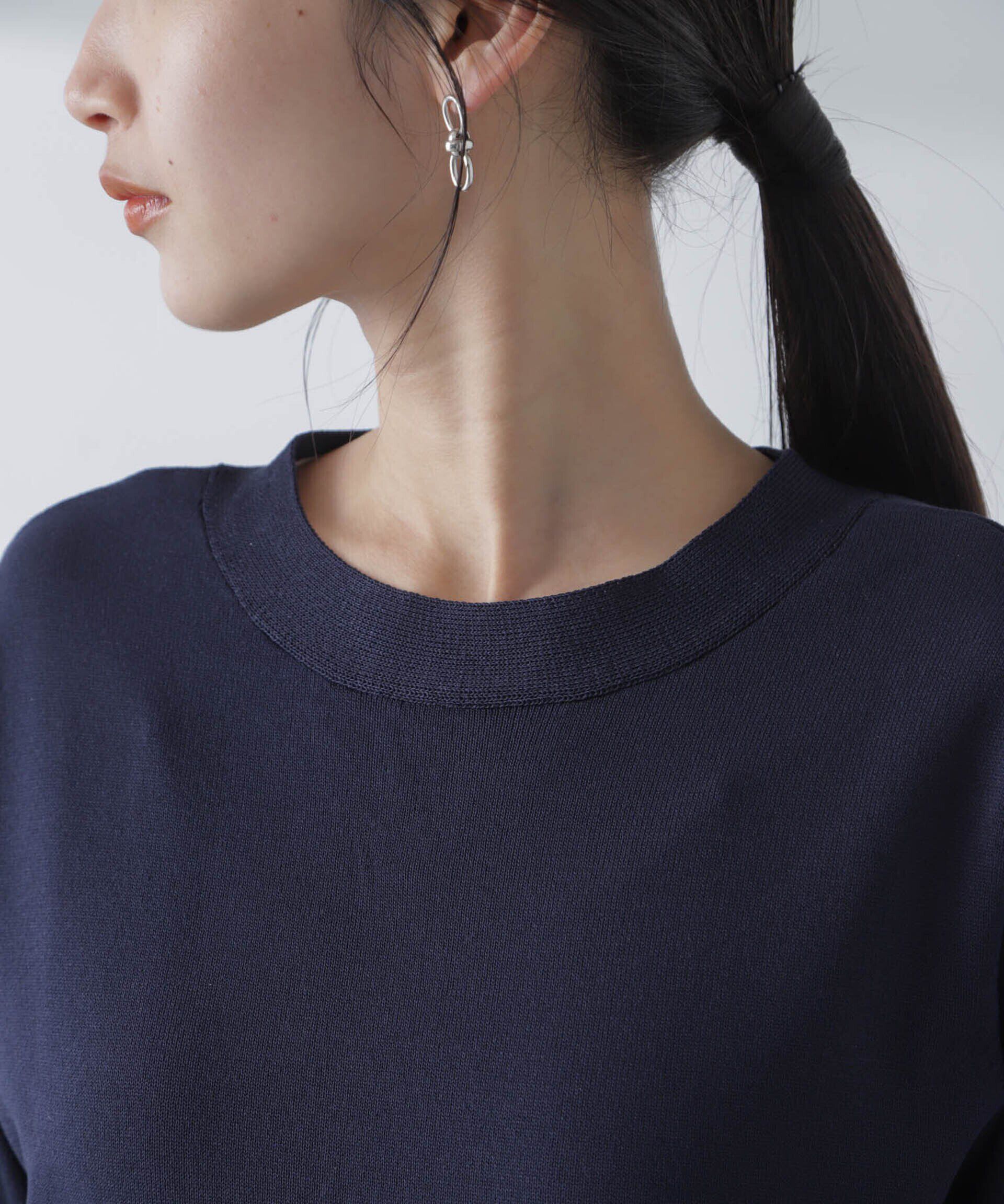 nano･universe「前後2wayボータイ半袖サマーニット」|ニット・セーター|