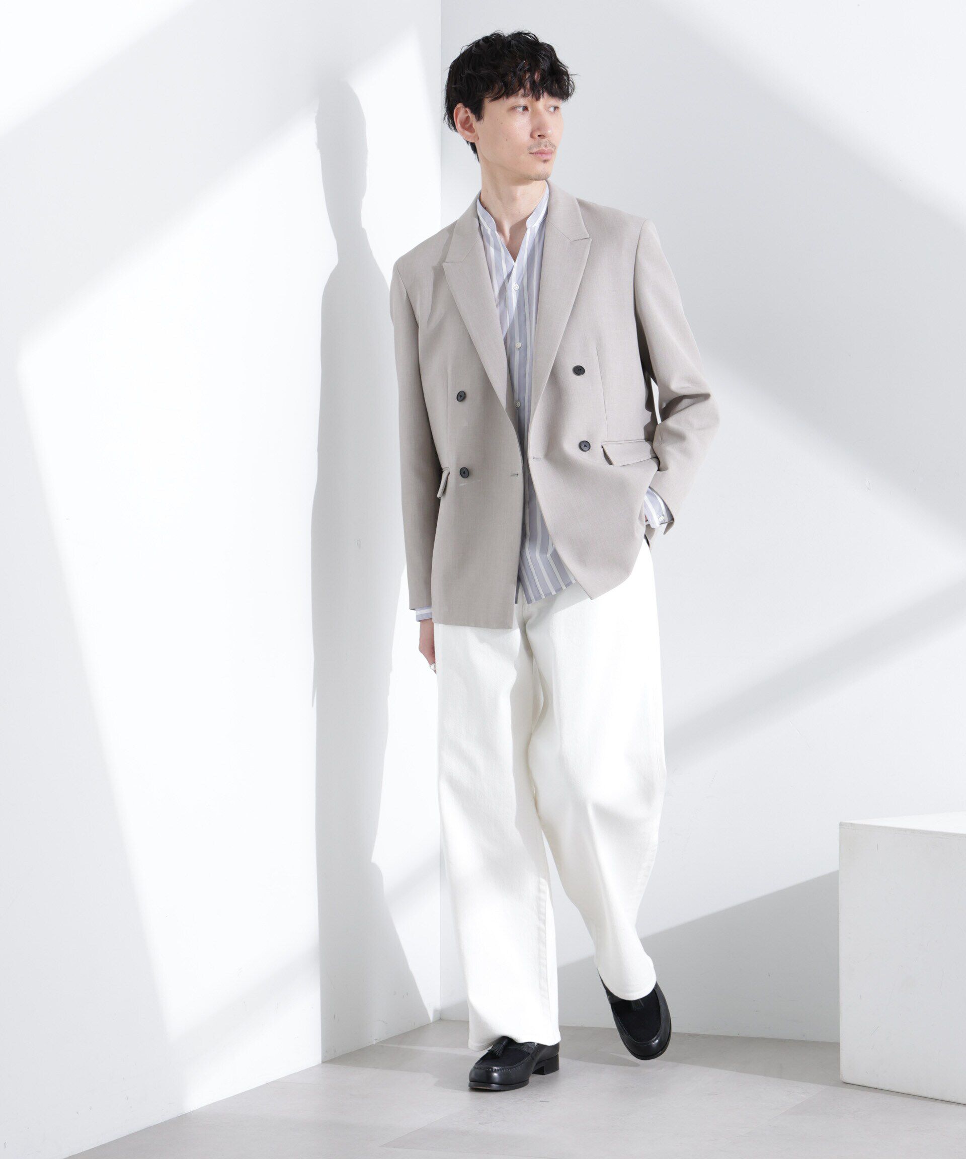 nano･universe「ReflaxR ダブルクロスウェザージャケット（セットアップ可）」|テーラードジャケット|