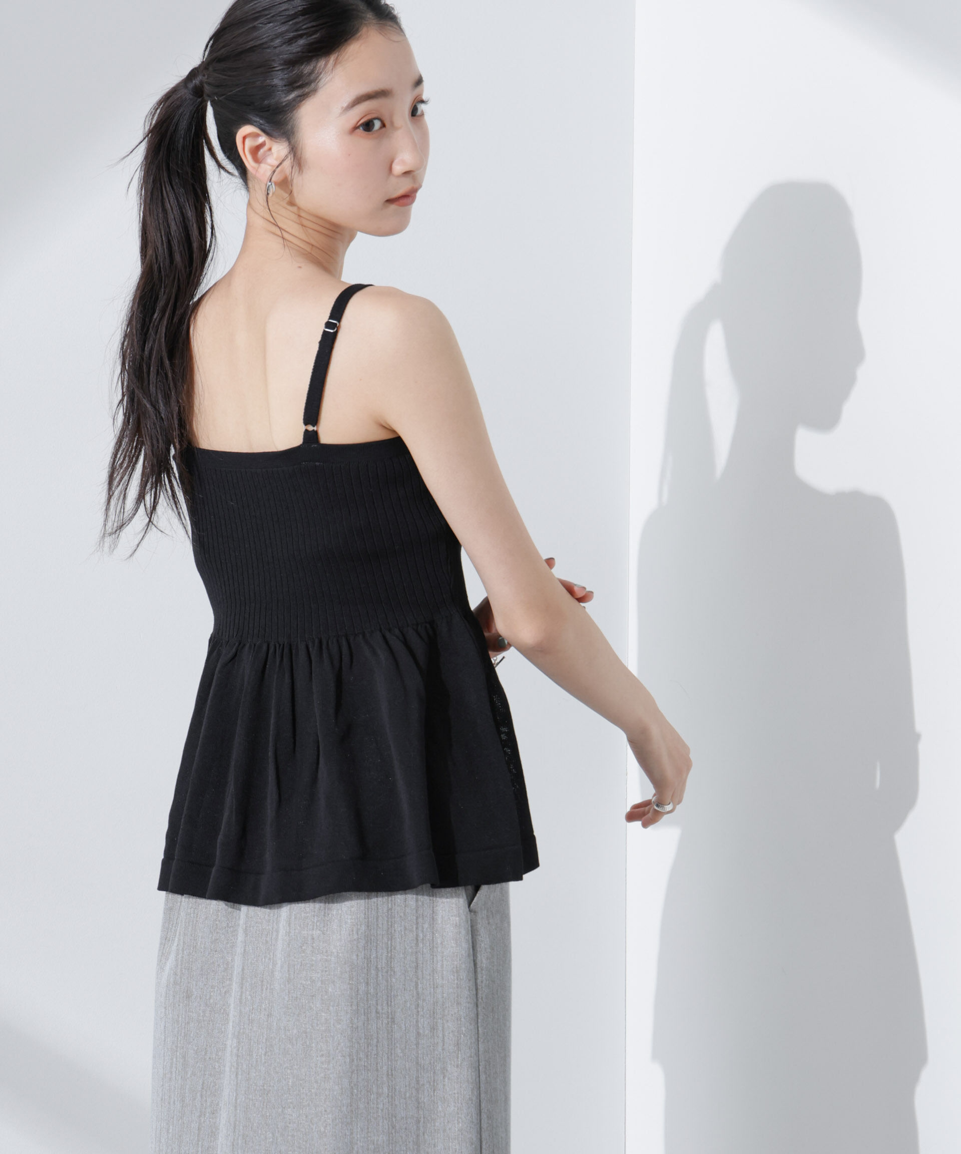 nano･universe「ペプラムキャミソール＋ボレロセット」|ニット・セーター|