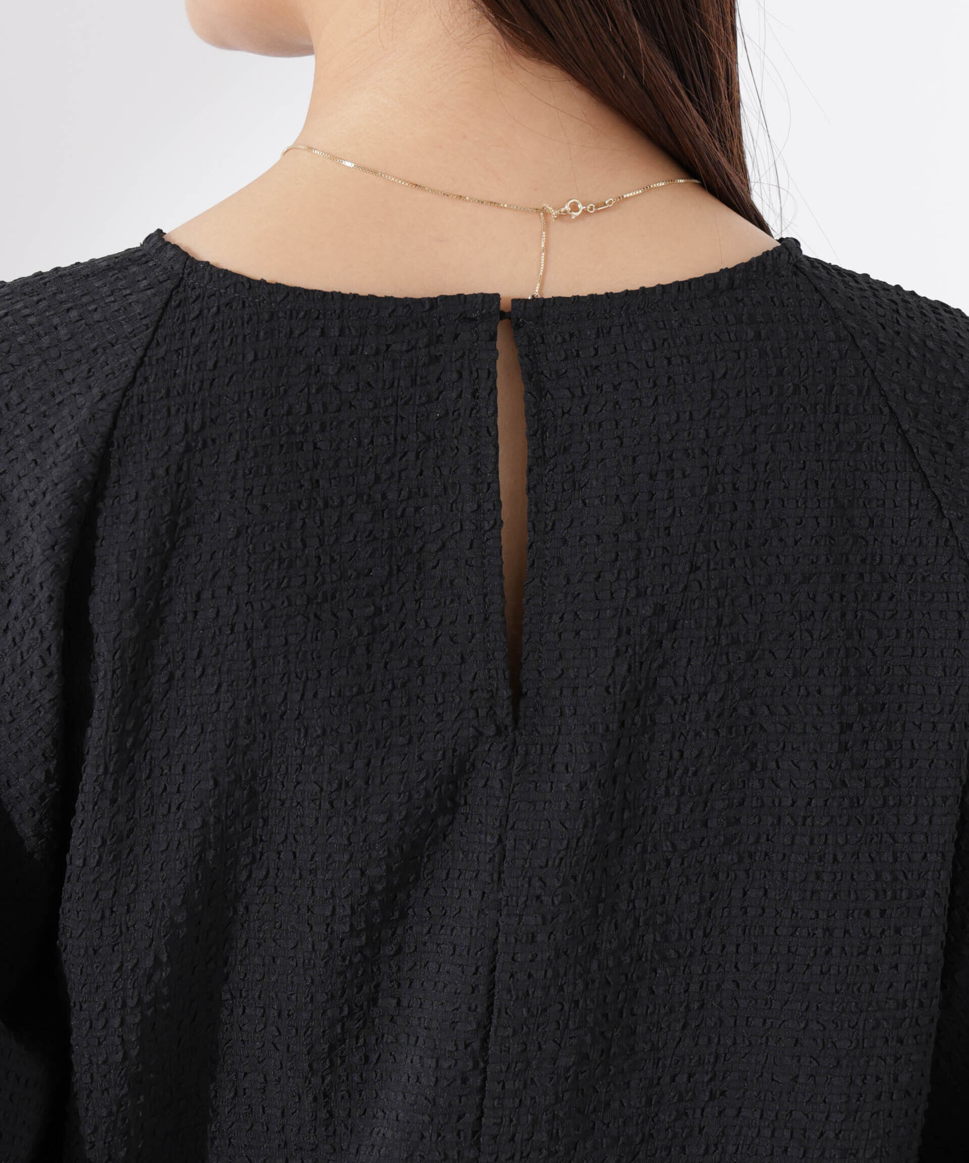 nano･universe「サッカーバルーンスリーブプルオーバーブラウス」|シャツ・ブラウス|