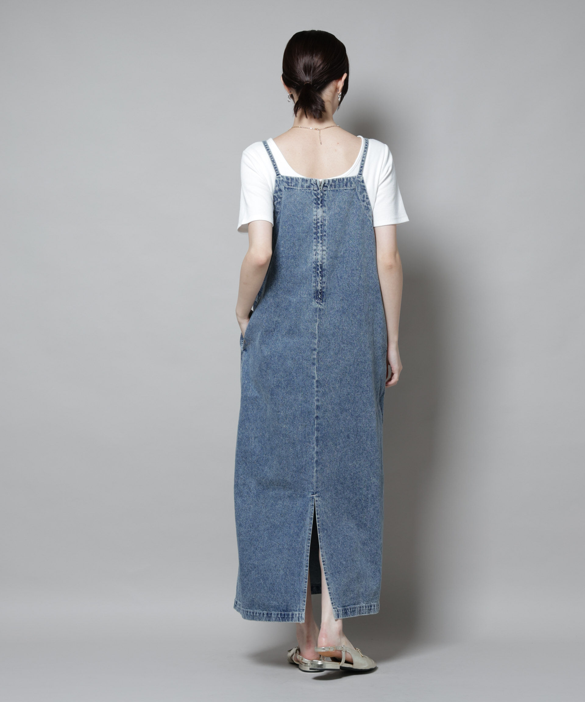 nano･universe「前後2wayデニムキャミソールワンピース」|ワンピース|