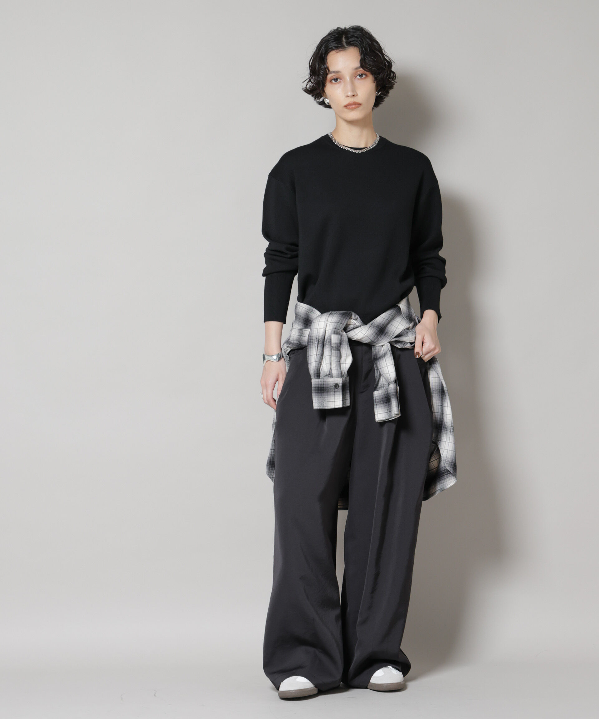 nano･universe「毛玉レスニットスムースクルーネックプルオーバー」|ニット・セーター|