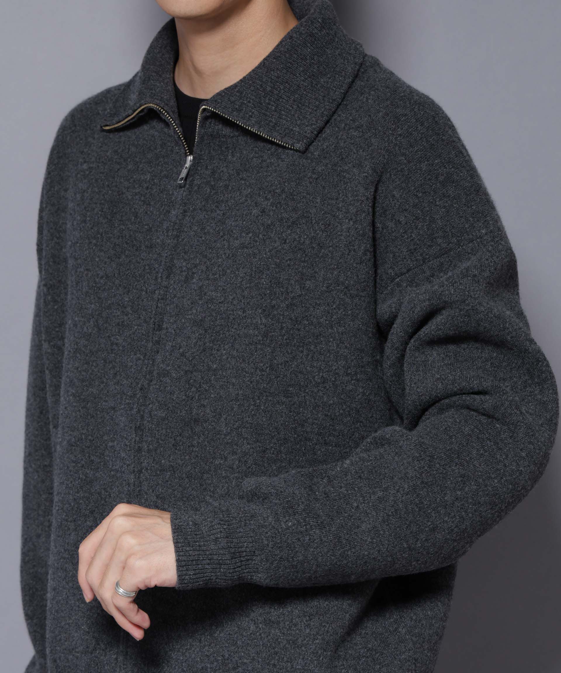 nano･universe「ウールカシミヤドライバーズニット」|ニット・セーター|