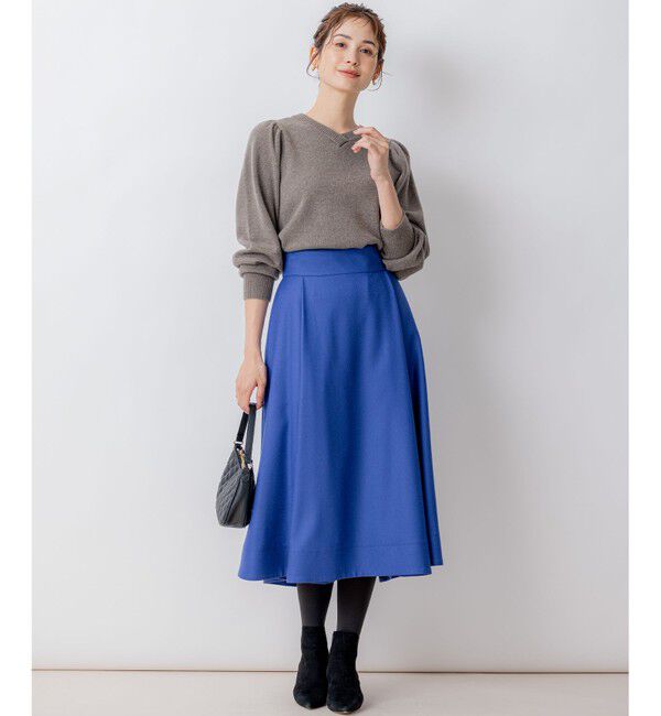 組曲「【8色展開・前後着用可】ウールカシミヤミックス パフスリーブ ニット」|ニット・セーター|