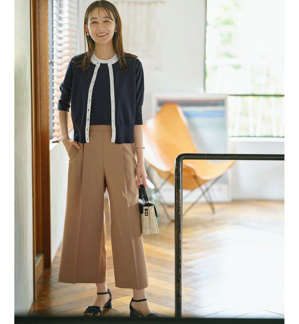 組曲「【美シルエット・ストレッチ・シワになりにくい】オシャクロス ガウチョパンツ」|その他|