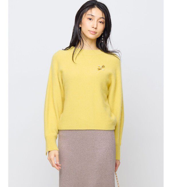 組曲「【手洗い可】フラッフィー ファーニット」|ニット・セーター|イエロー系