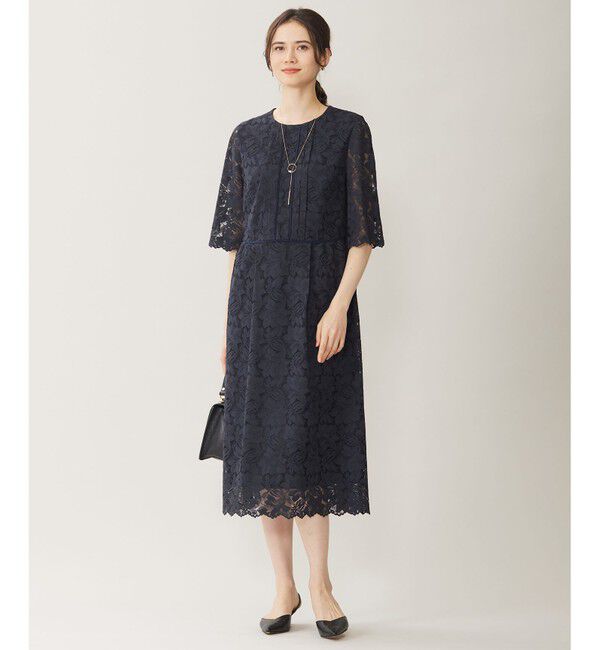 自由区「【洗える】フルールコードレース ワンピース」|ワンピース|