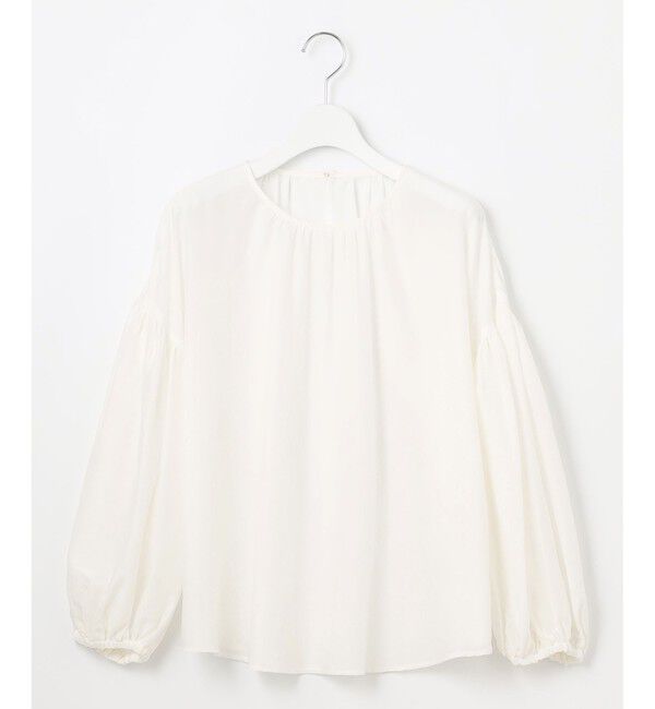 自由区「【洗える】キュプラコットンツイルプルオーバー ブラウス」|シャツ・ブラウス|
