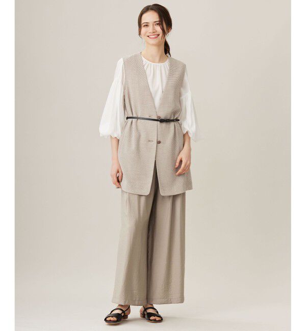 自由区「【洗える】キュプラコットンツイルプルオーバー ブラウス」|シャツ・ブラウス|