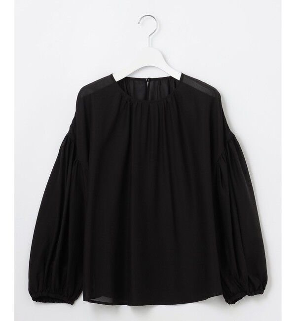 自由区「【洗える】キュプラコットンツイルプルオーバー ブラウス」|シャツ・ブラウス|