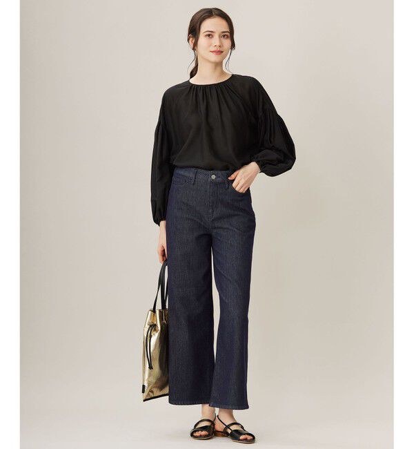 自由区「【洗える】キュプラコットンツイルプルオーバー ブラウス」|シャツ・ブラウス|