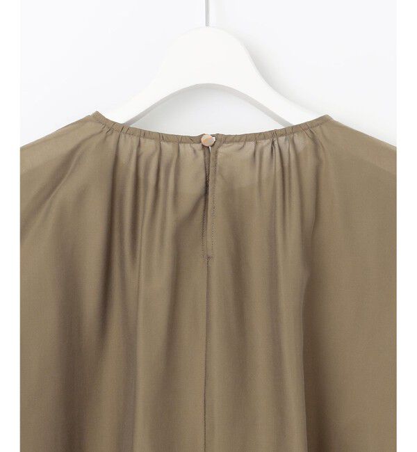 自由区「【洗える】キュプラコットンツイルプルオーバー ブラウス」|シャツ・ブラウス|