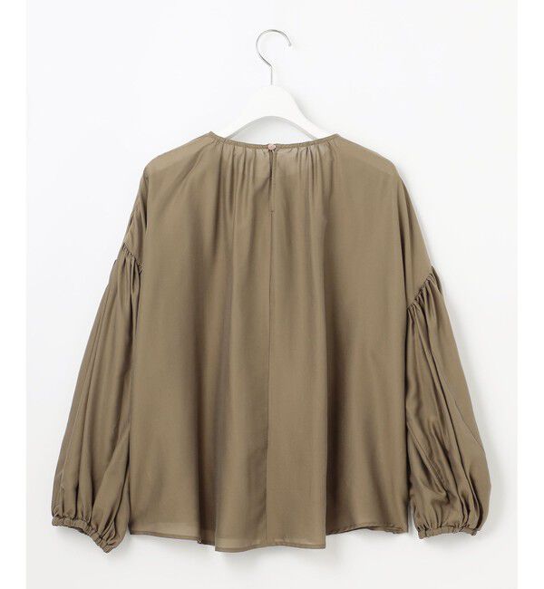 自由区「【洗える】キュプラコットンツイルプルオーバー ブラウス」|シャツ・ブラウス|