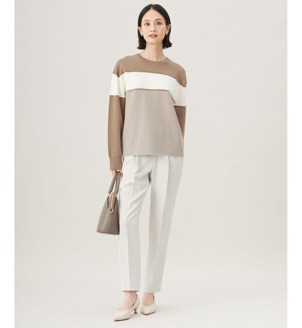 自由区「【カタログ掲載・洗える】モールコンビ ニット」|ニット・セーター|