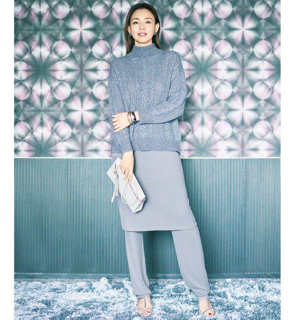 自由区「【SHIHOさん着用】ラメフォックスケーブル ニット」|ニット・セーター|