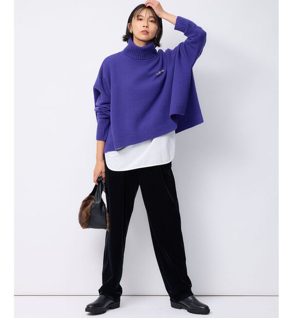 23区「【洗える】ウールカシミヤ ニットポンチョ」|ニット・セーター|