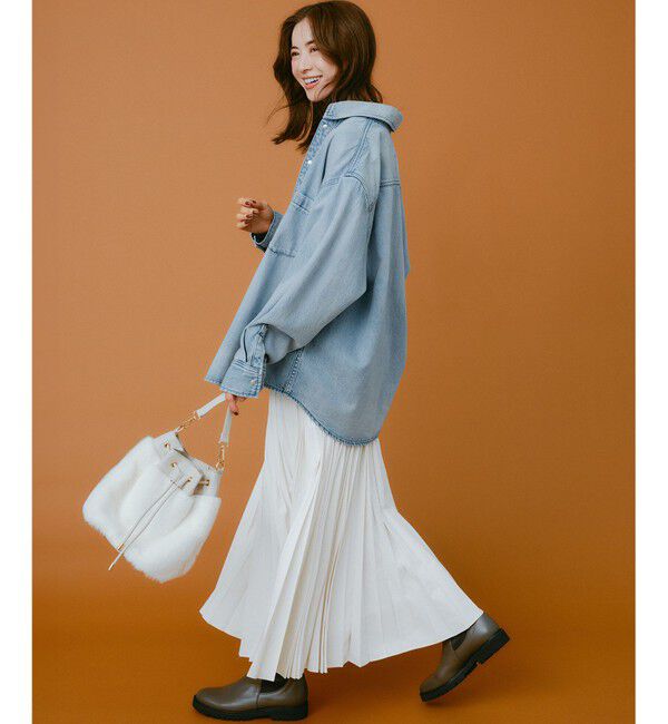 23区「【見上愛さん着用/CanCam11月号掲載】パウダリータイプライター プリーツ スカート」|スカート|