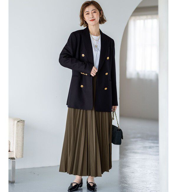 23区「【見上愛さん着用/CanCam11月号掲載】パウダリータイプライター プリーツ スカート」|スカート|