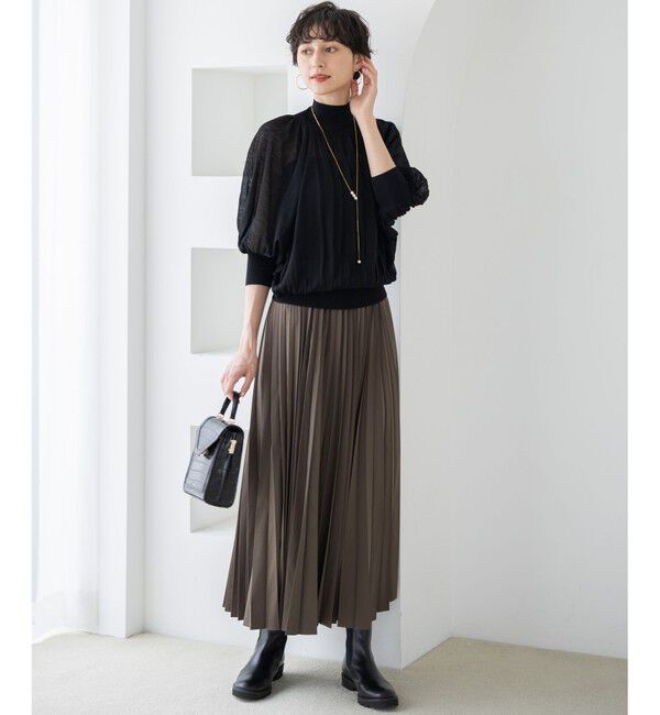 23区「【見上愛さん着用/CanCam11月号掲載】パウダリータイプライター プリーツ スカート」|スカート|