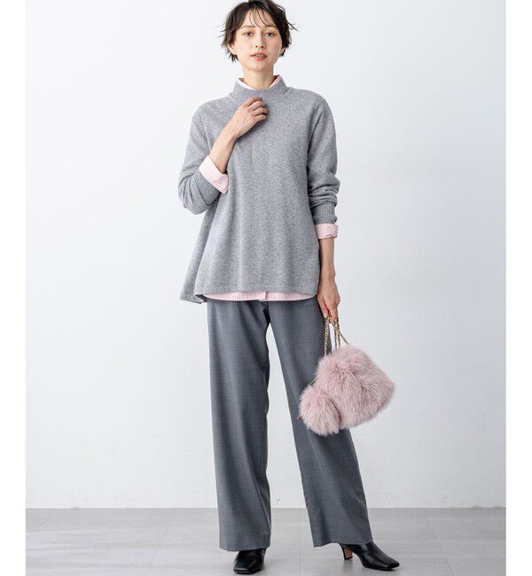 23区「【洗える】ピュアカシミヤ フレア ニット」|ニット・セーター|