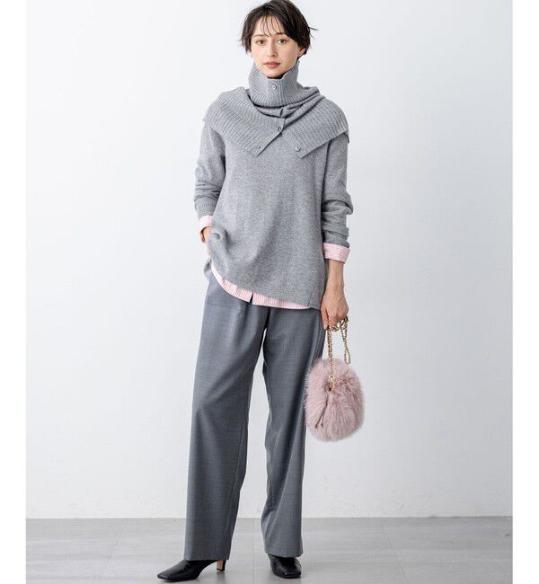 23区「【洗える】ピュアカシミヤ フレア ニット」|ニット・セーター|