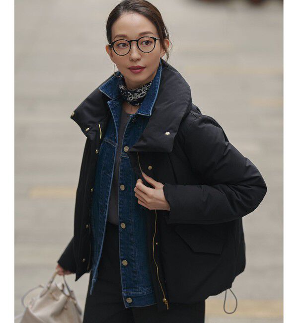 23区「【一部店舗限定/滝沢眞規子さん着用/撥水加工】ミリタリー Aライン ダウンコート」|ダウン|ブラック系