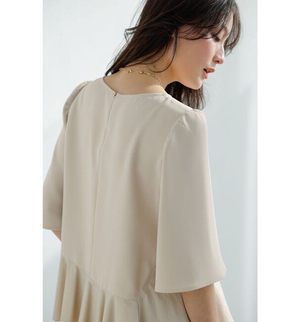 ANY SIS「【撥水・接触冷感・UVカット】コンフォートイージーペプラム  ブラウス」|シャツ・ブラウス|