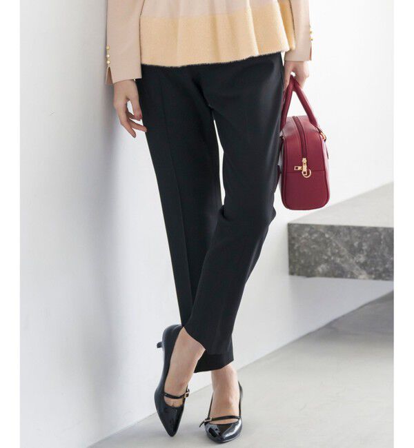 ANY SIS「ビューティサーモ2WAYストレッチ テーパードパンツ」|その他|ブラック