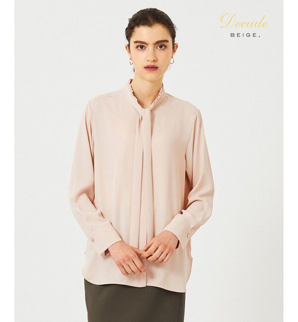 BEIGE,「EVA / ボウタイロングスリーブブラウス」|シャツ・ブラウス|Nude
