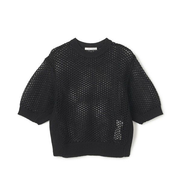 BEIGE,「【洗える】ALOE / コットンメッシュ半袖クルーネックニット」|ニット・セーター|