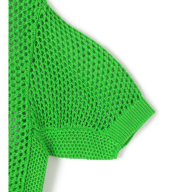 BEIGE,「【洗える】ALOE / コットンメッシュ半袖クルーネックニット」|ニット・セーター|