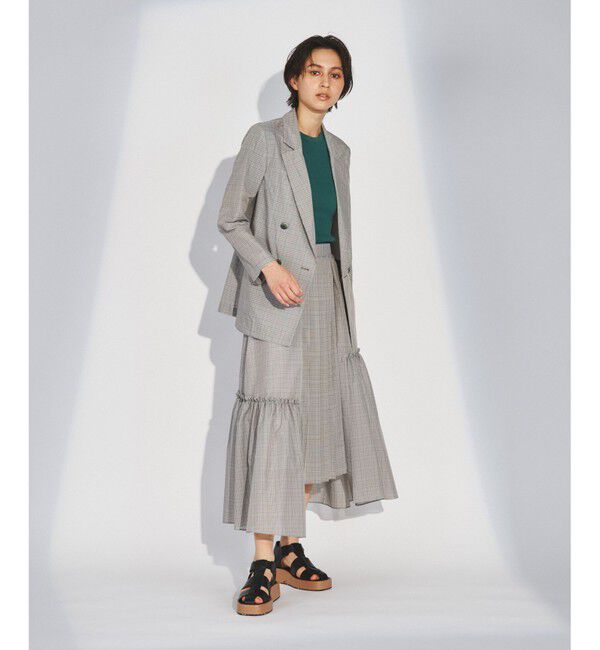 Diagram「シアーチェックスカート」|スカート|グレー