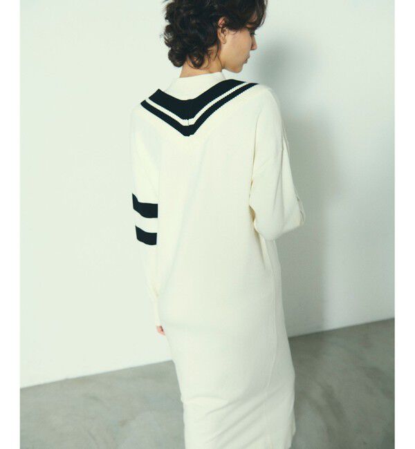 Diagram「バイカラーVネックニットワンピース」|ワンピース|