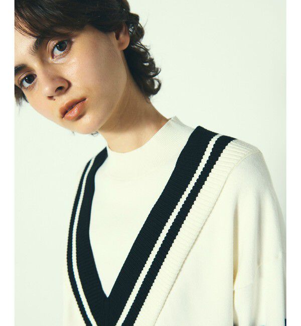 Diagram「バイカラーVネックニットワンピース」|ワンピース|