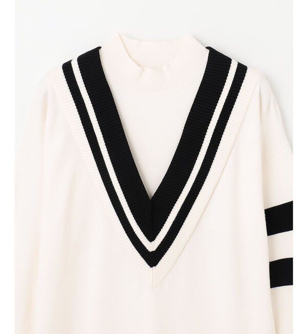 Diagram「バイカラーVネックニットワンピース」|ワンピース|