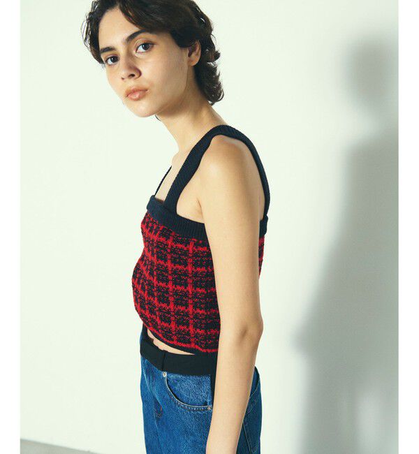 Diagram「チェックニットビスチェ」|カーディガン|