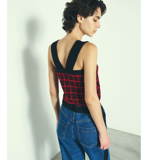 Diagram「チェックニットビスチェ」|カーディガン|