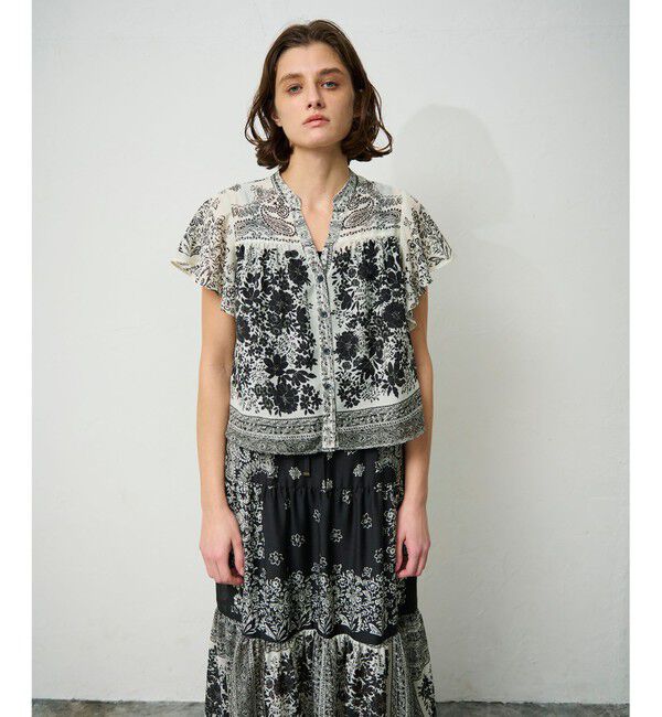 Grace Class「バンダナフレアスリーブブラウス」|シャツ・ブラウス|ブラック