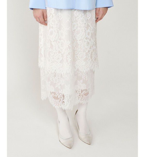 Diagram「レースレイヤードスカート」|スカート|ホワイト