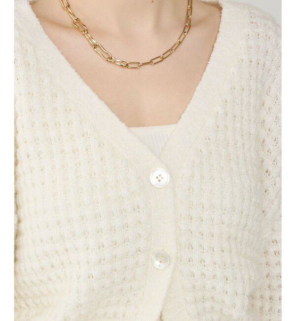 GRACE CONTINENTAL「ワッフルショートニットカーディガン」|ニット・セーター|