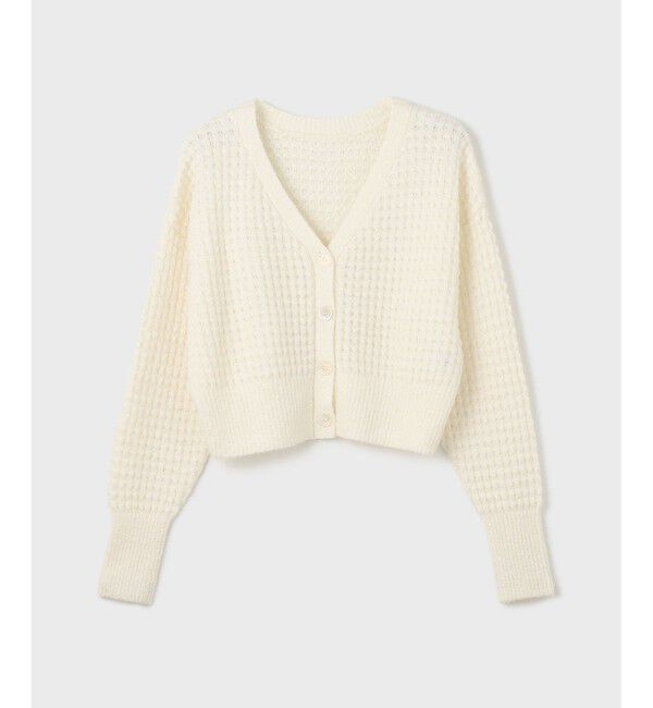 GRACE CONTINENTAL「ワッフルショートニットカーディガン」|ニット・セーター|