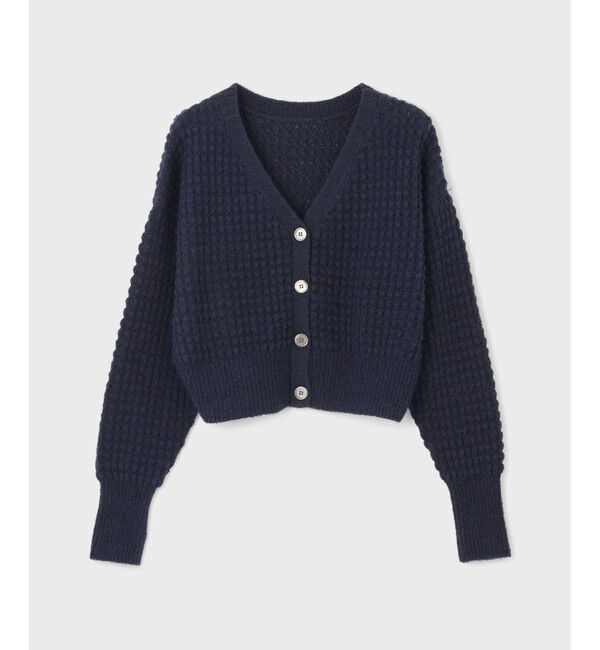 GRACE CONTINENTAL「ワッフルショートニットカーディガン」|ニット・セーター|