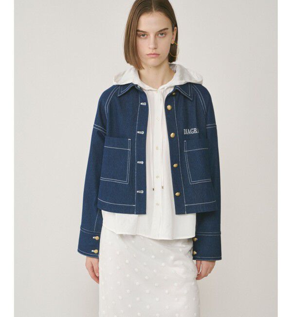  「ラグランショートシャツジャケット」|デニムジャケット|